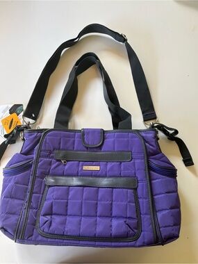 Kalencom Quilted Nylon Tote Bag in Purple